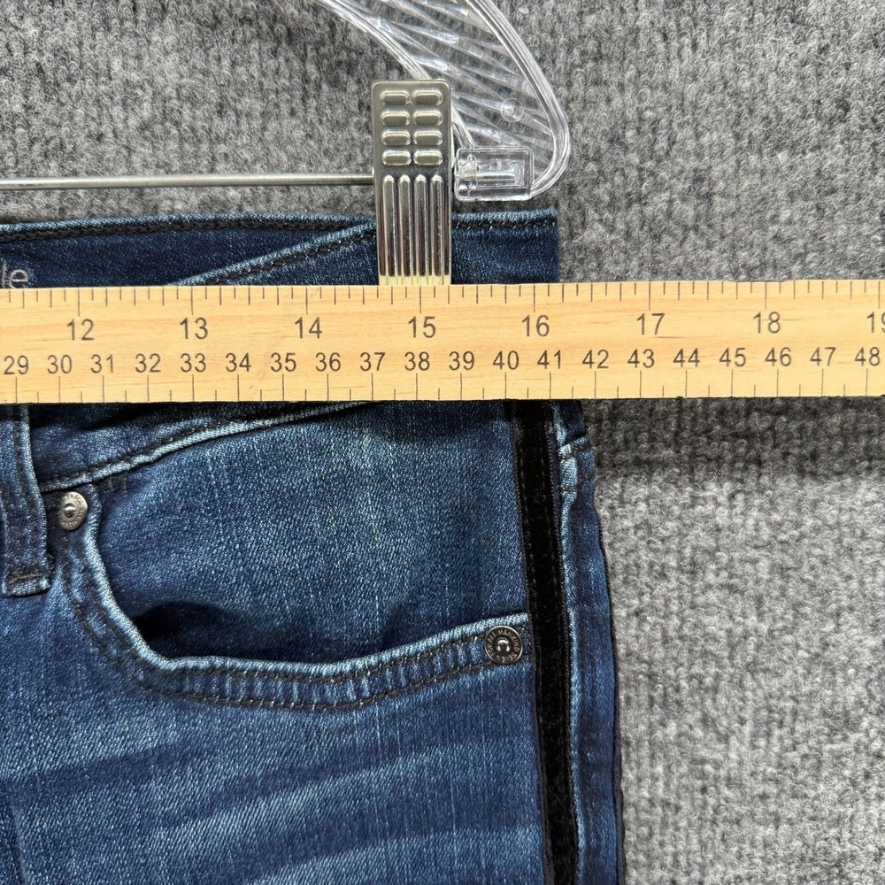 7 for All Mankind Jeans Womens 31 Blue Bair Ankle Skinny Mid Rise Stretch Denim - Picture 9 of 11